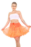 Crazy Chick Adult Orange Layered Ruffle Petticoat Tutu Skirt