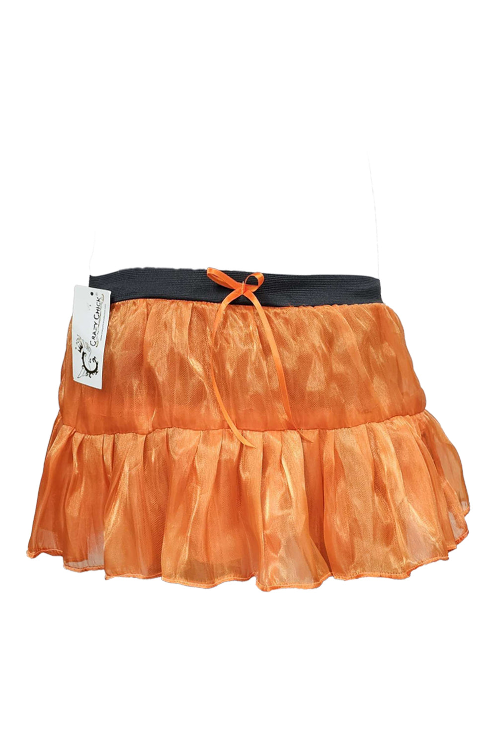 Crazy Chick Adult 2 Layer Orange Satin Tutu Skirt