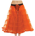 Crazy Chick Adult 5 Tier Petticoat with Ribbon Orange Tutu Skirt (Approximately 30 Inches Long)
