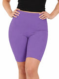 Crazy Chick Adult Purple Microfibre Cycling Shorts for Sports and Gym