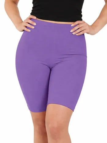 Crazy Chick Adult Purple Microfibre Cycling Shorts for Sports and Gym