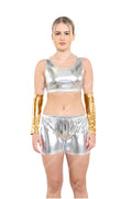 Crazy Chick Adult Shiny Metallic Gold Arm Warmer