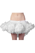 Crazy Chick Adult White Burlesque Ruffle TuTu Skirt