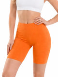 Crazy Chick Adult Orange Microfibre Cycling Shorts for Sports and Gym