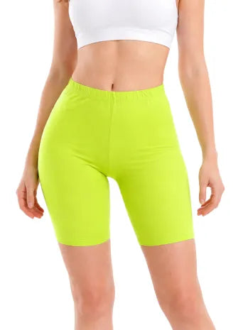 Crazy Chick Adult Yellow Microfiber Cycling Shorts for Sports