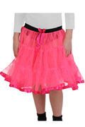 Crazy Chick Girls 2 Layers Pink Petticoat Tutu Skirt (18 Inches Long)