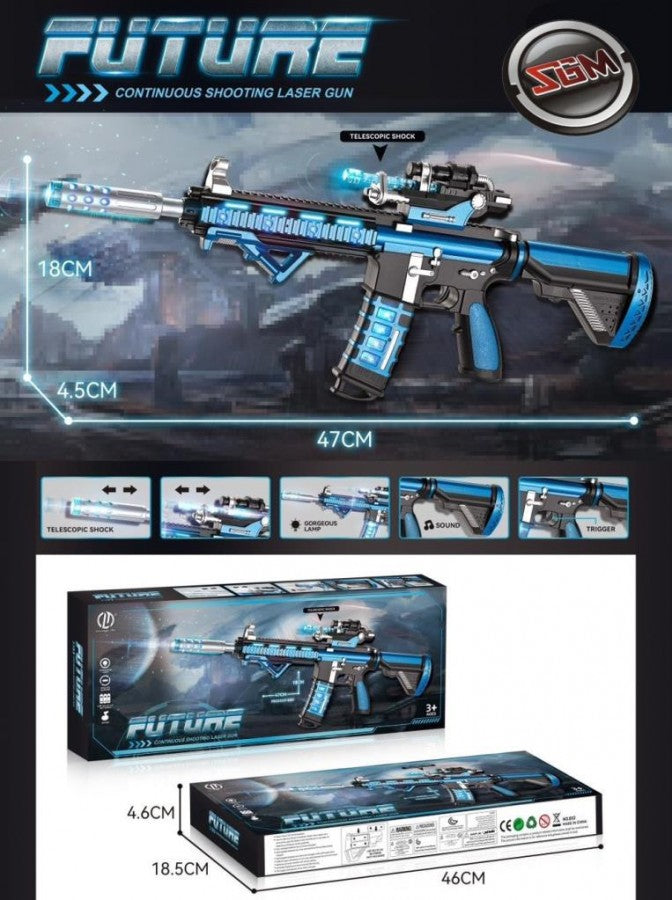 832 Light Up Future Gun AR