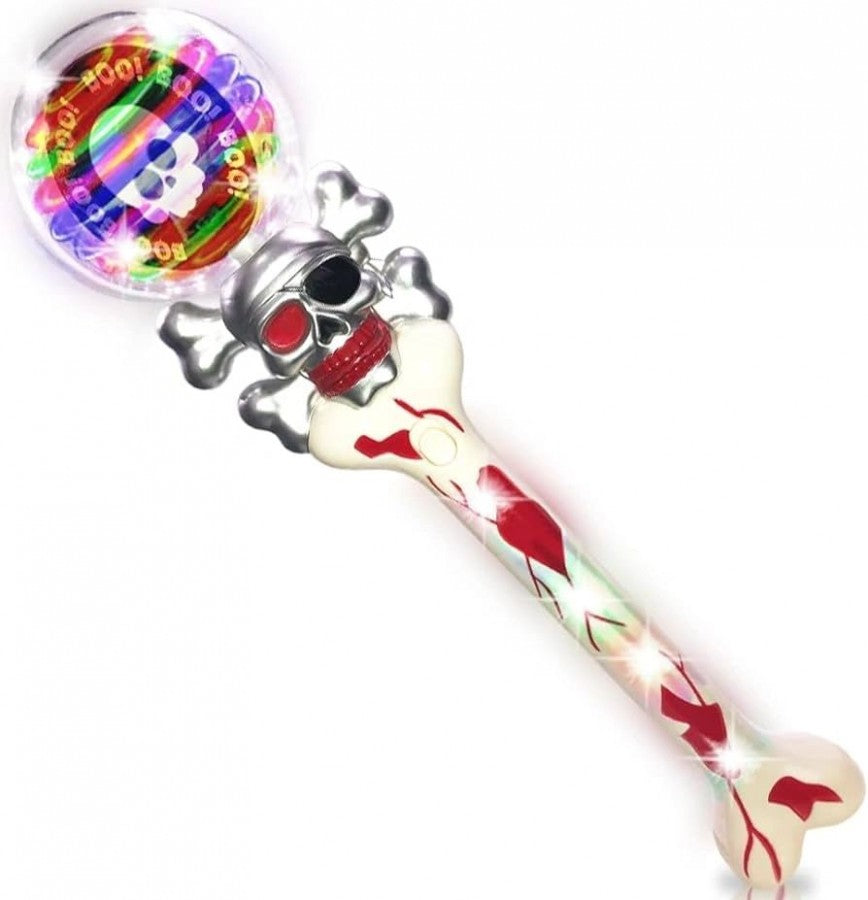 103-1 Light Up &amp; Music Skeleton Spinning Batteries Included