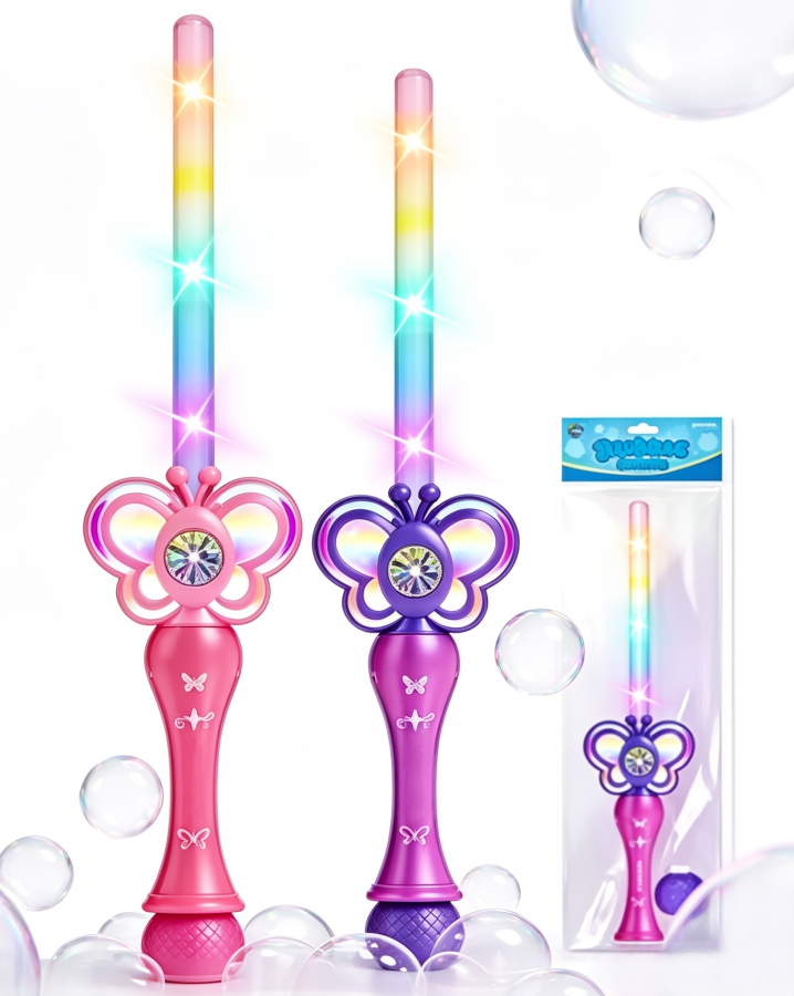 XS288-26A Butterfly Light Up Bubble Sword