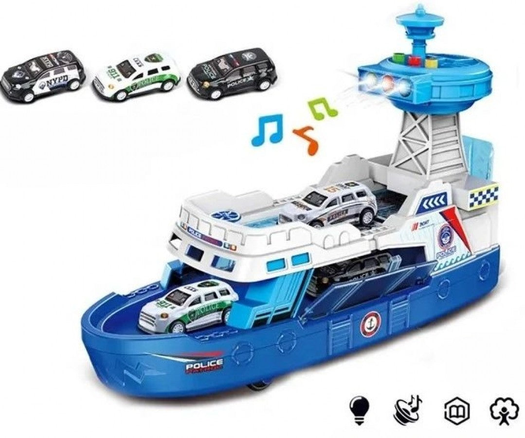 JS160A Blue Coast Guard Boat With Lights &amp; Sound
