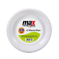 10" Disposable White Plastic Plate Pack of 50 MX8006 A