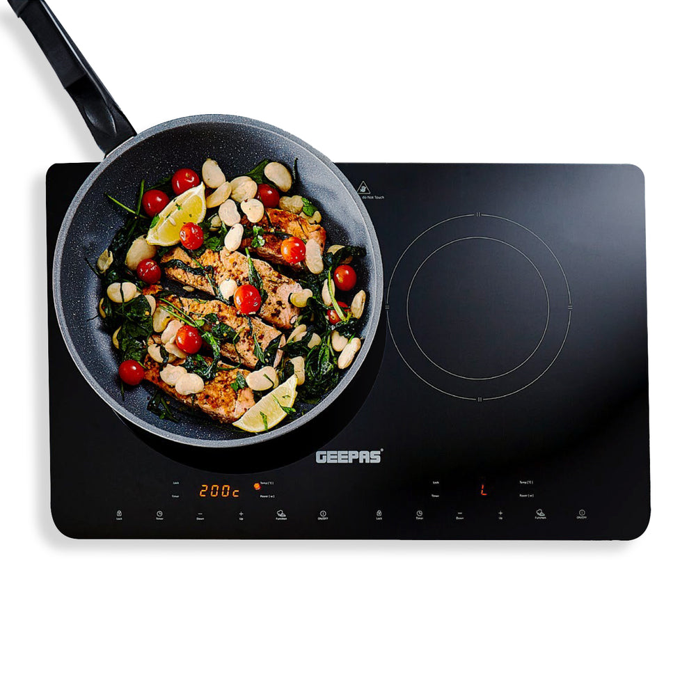 Glass Electric Digital Portable Induction Cooker Hot Plate Hob Double 2800W GIC33021UK