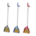 Plastic Long Handle Dustpan and Brush Set Assorted Colours ZP129