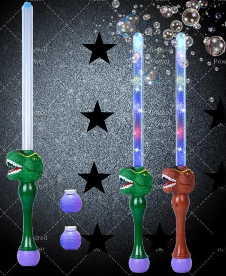0505-288-9 Dinosaur Bubble Maker Light Up (Green &amp; Red)