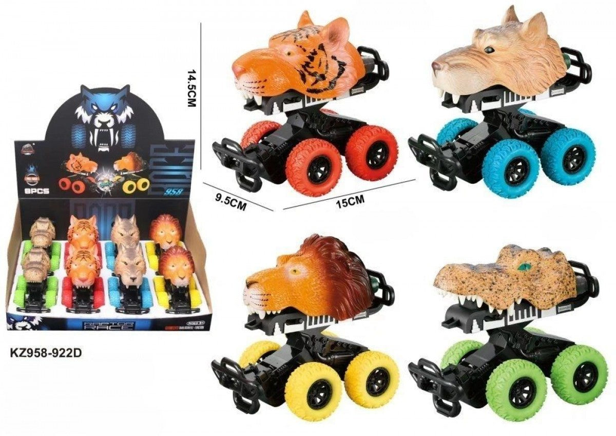 KZ958-922D x8 Friction Animal Cars 4 Designs