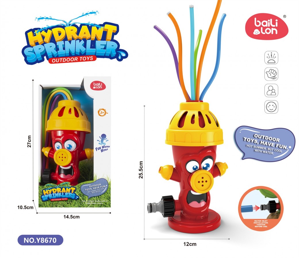 Y8670 Hydrant Water Sprinkler for Kids
