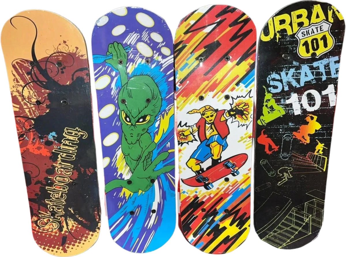 FYS-2141 Kids Wooden Skateboard Many Designs Small Assorted 0605-4141