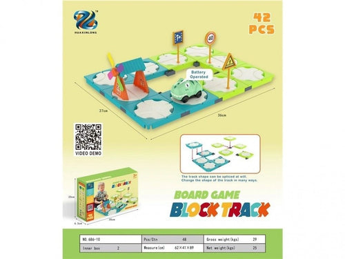 686-10 Board Game Dinosaur Block Track 42pcs