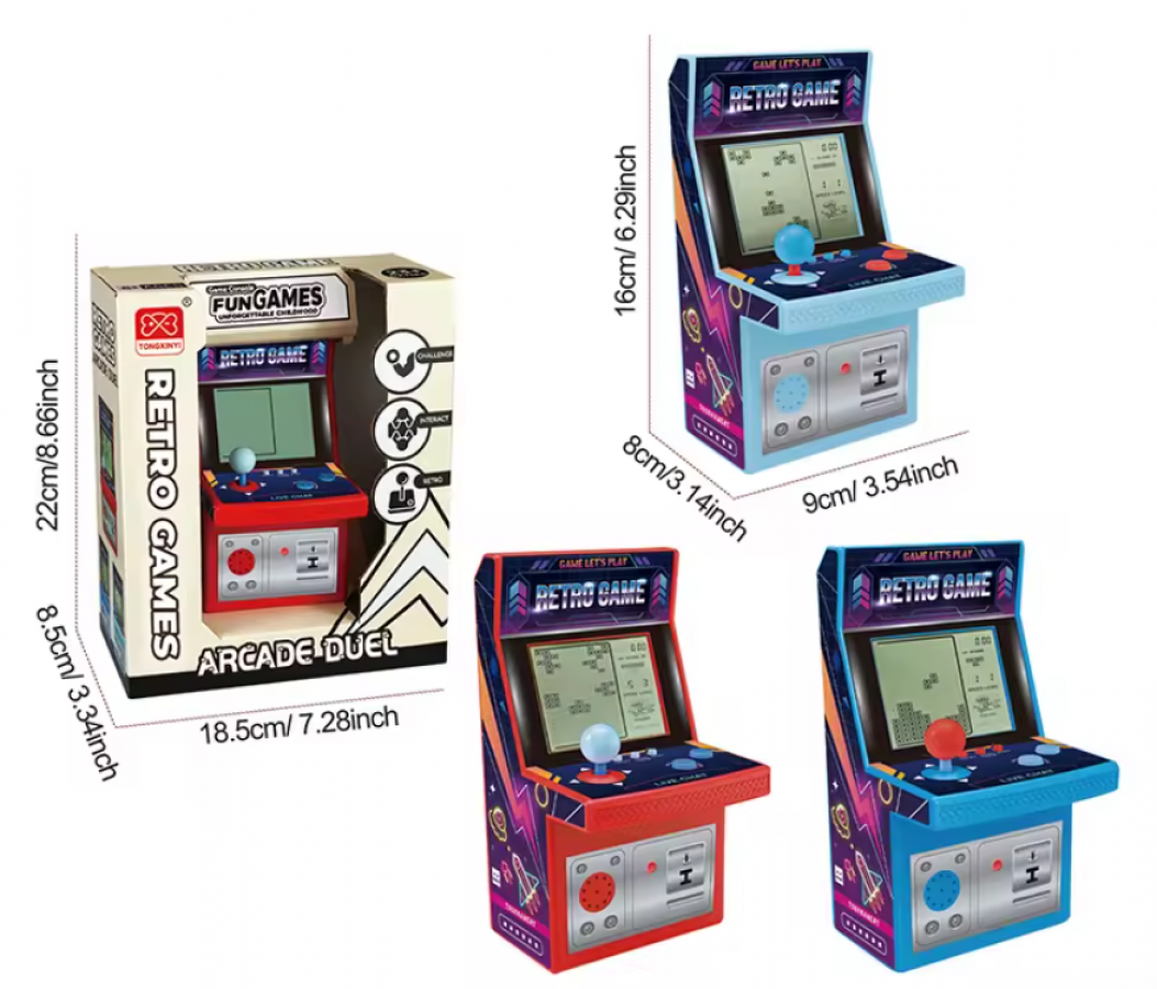 XY9022A Mini Arcade Game 3 Colours Assorted