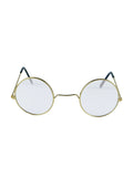 Wickedfun Glasses Adult W/round Gold Frame Clear Lense