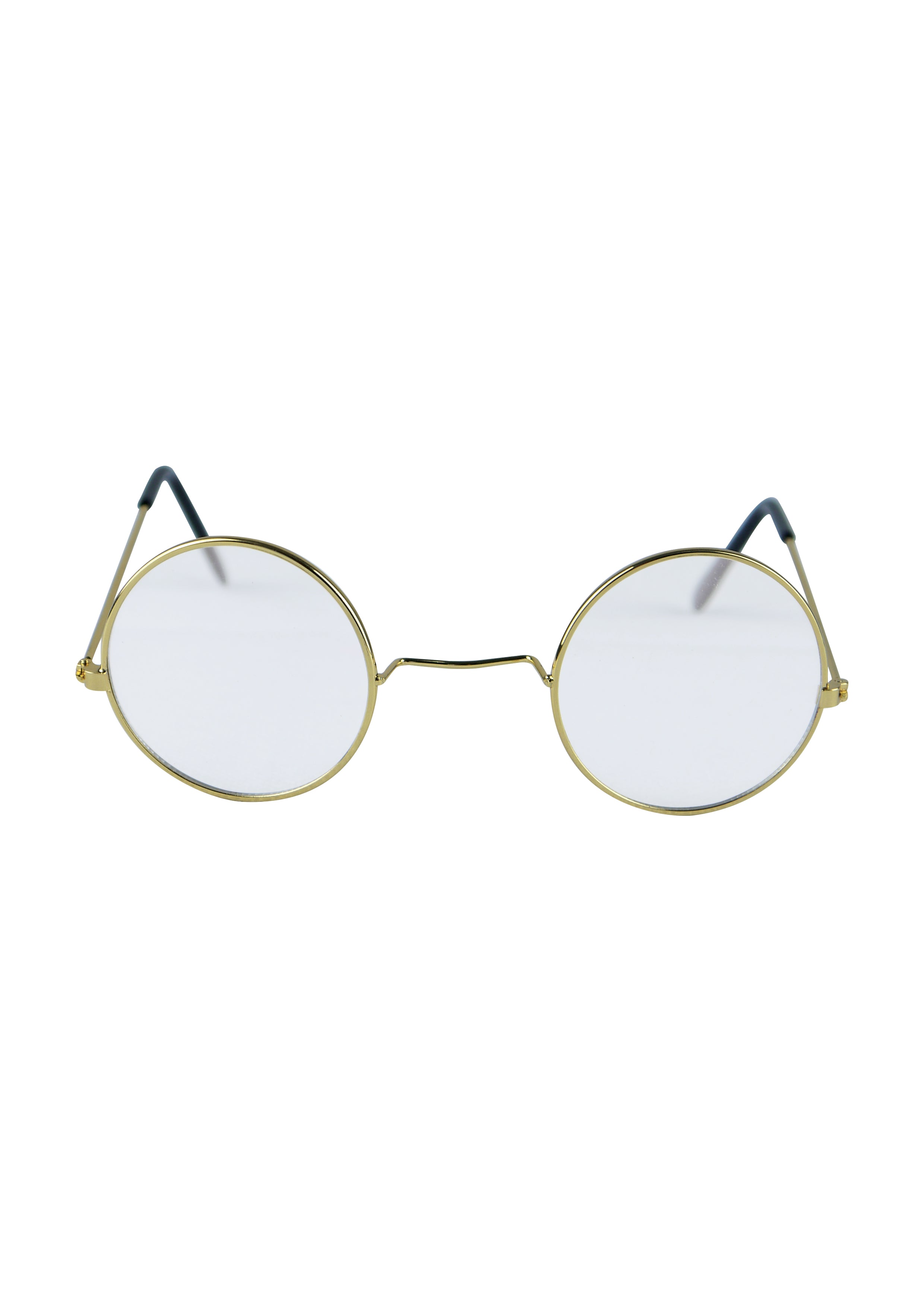 Wickedfun Glasses Adult W/round Gold Frame Clear Lense