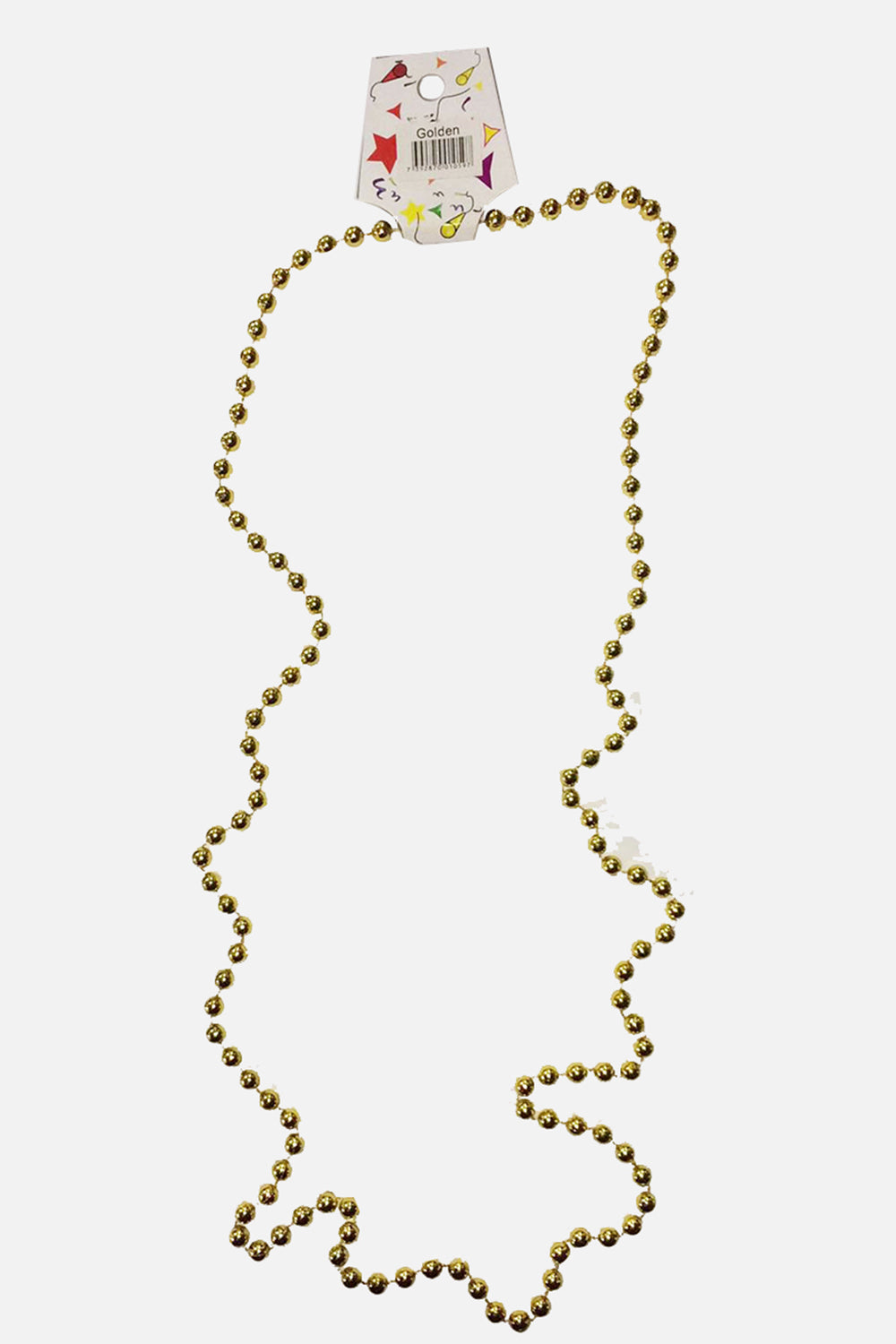 Wickedfun Gold Plastic Beads Necklaces (Approx 48 Inches)