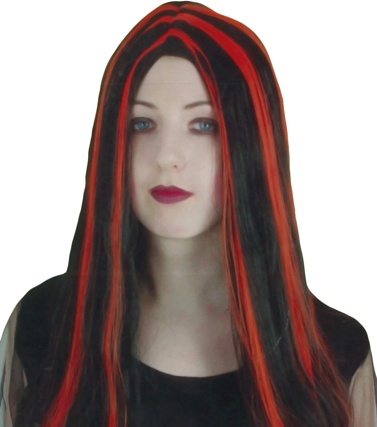 Wickedfun Halloween Witch Wig Red