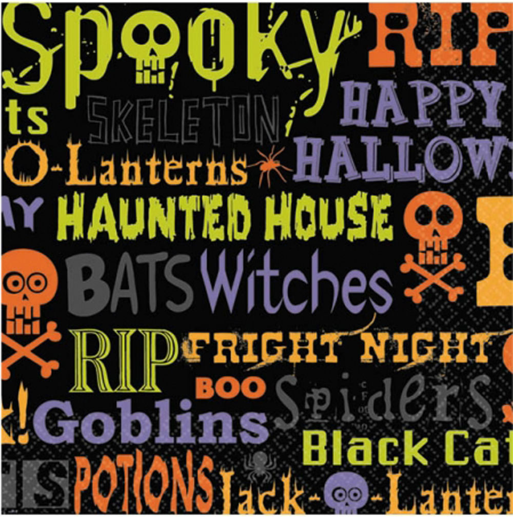 Happy Halloween Spooky Lunch Napkins (Pack of 16)
