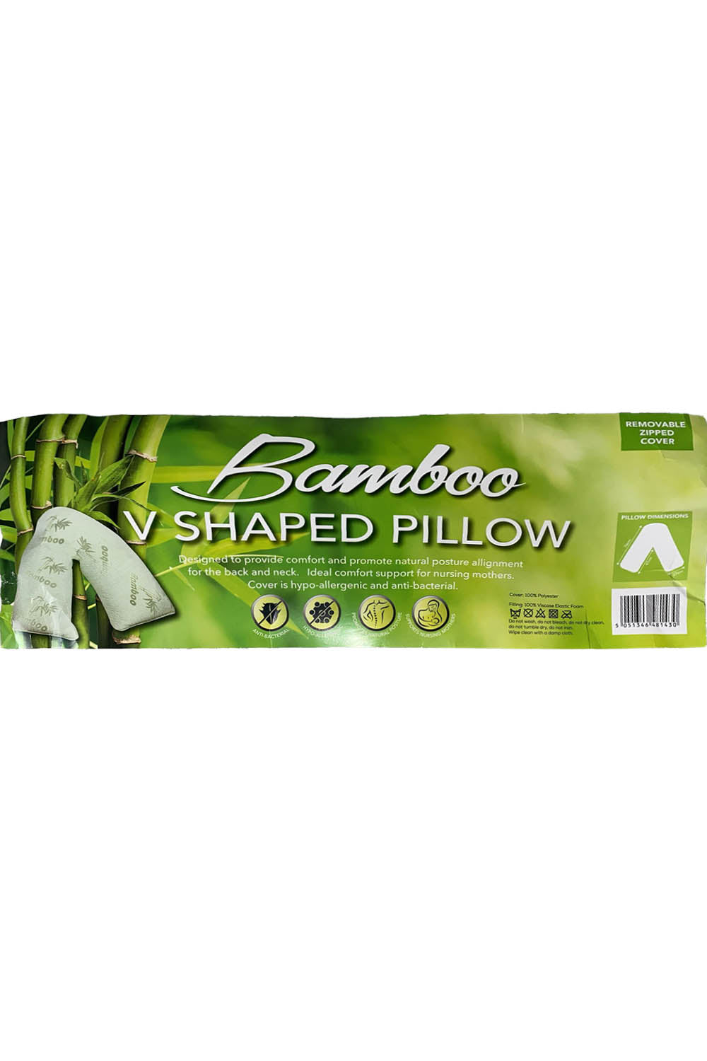 V Shape Bamboo Memory Foam Pillow