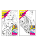 Velvet Poster Art Children's' Fun Colouring with Pens Dinosaurs 1 25 x 38 cm 2 Designs P3006