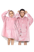 Children's Blush Pink Hug and Snug Hoodie Blanket Compress Packing
