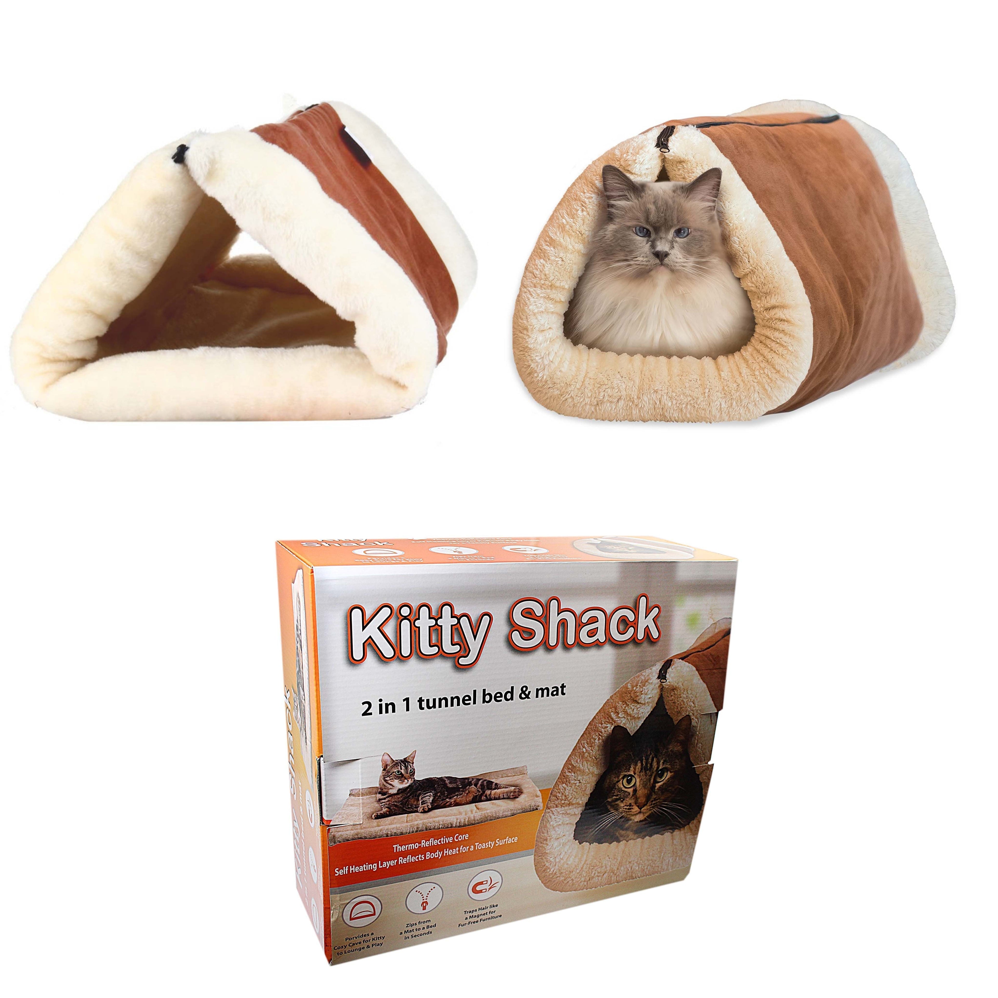 Kitty Shack 2 in 1 Tunnel Bed and Mat 5025