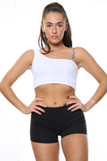 Adult Activewear Gym Black Hot Pants