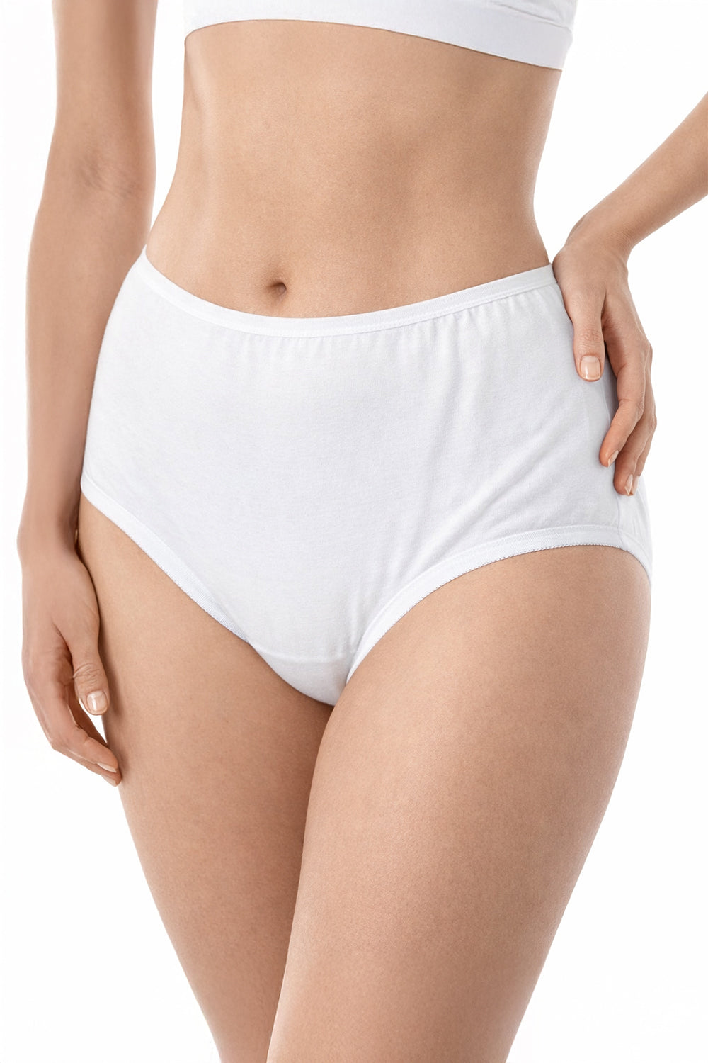 Active Star Ladies White Full Briefs  Soft Cotton-Rich (Pack of 3pcs)