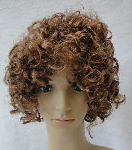 Wickedfun Light Brown Short Curly Wig