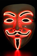 Wickedfun Light Up White Vendetta Mask With Orange Colour Light