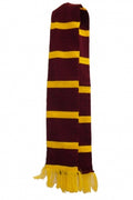 Wickedfun Maroon and yellow Wizard knitted scarf