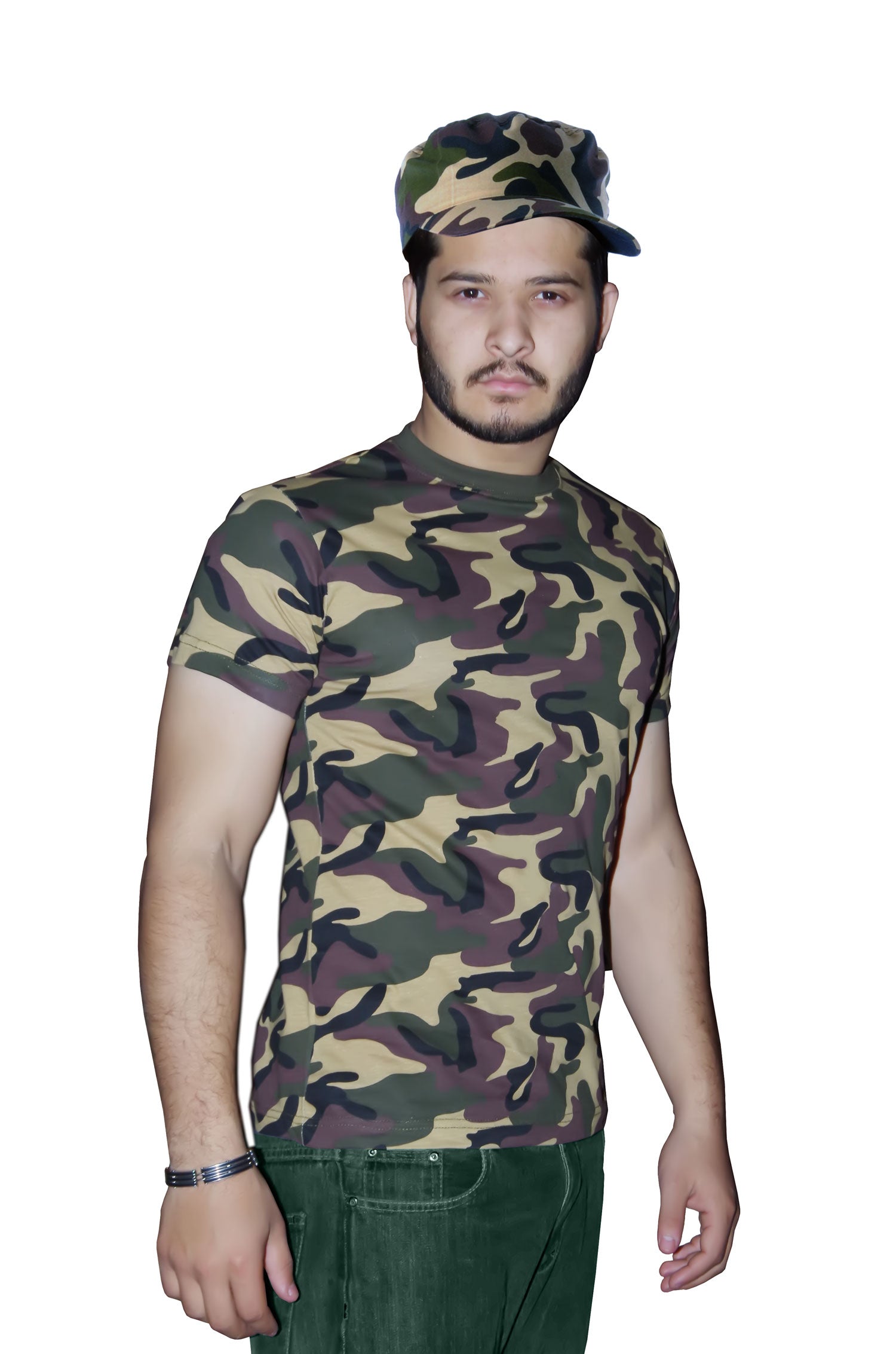 Wickedfun Men Army T-Shirt Camouflage
