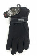 Active Star Mens Black  Fleece-Lined, Insulated Gloves (1 Pair)