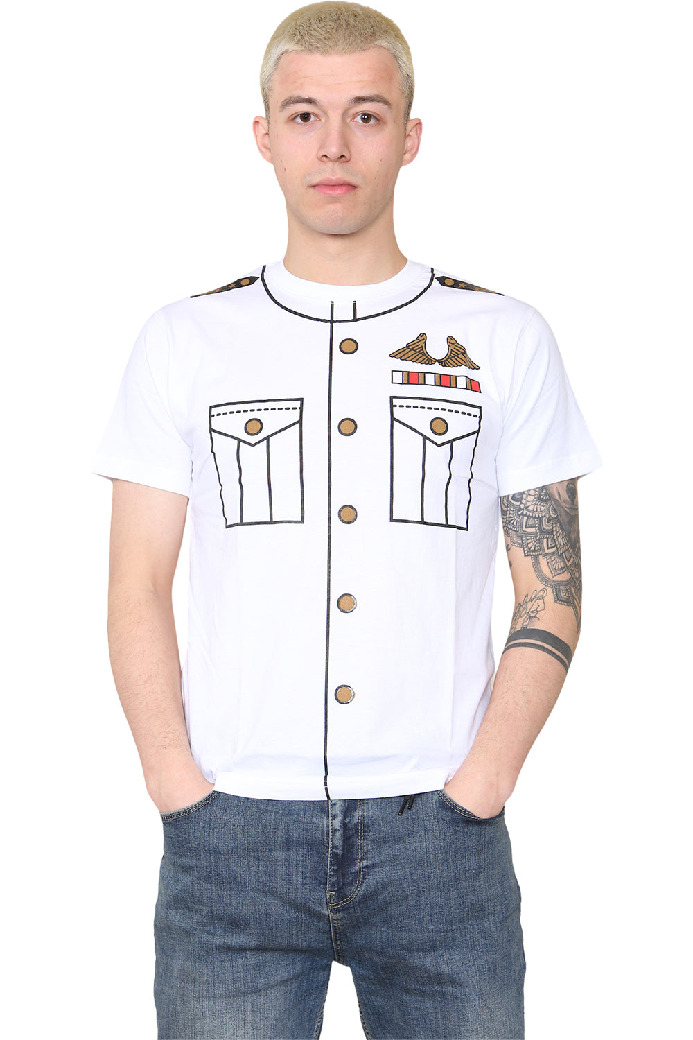 Wickedfun Navy Captain Printed TShirt