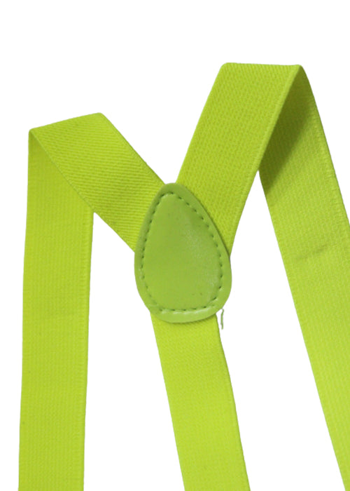 Wickedfun Neon Yellow Plain Braces 2.5 cm