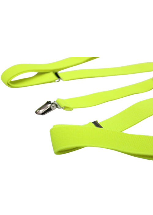 Wickedfun Neon Yellow Plain Braces 2.5 cm
