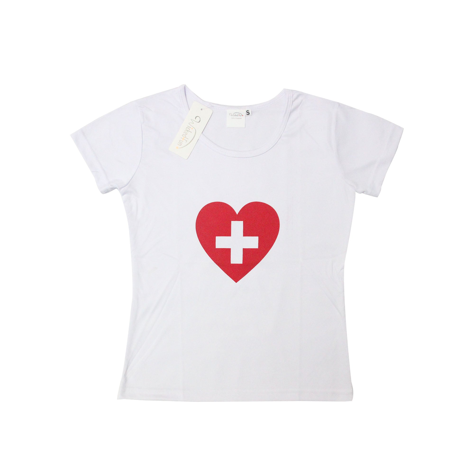Wickedfun Nurse Heart Printed TShirt