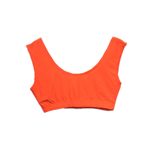 Crazy Chick Adult Sleeveless Orange Crop Top