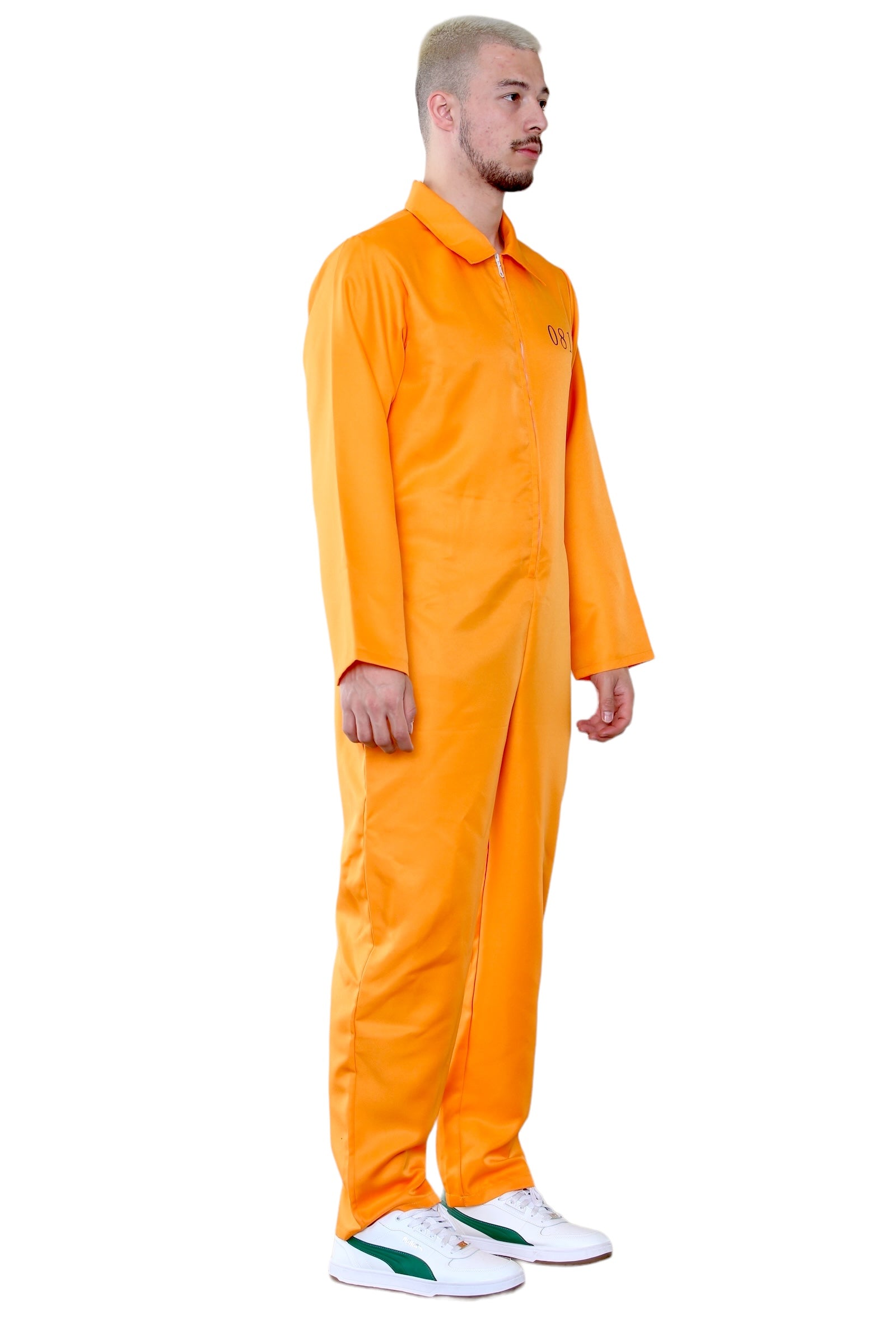 Wickedfun Adult Orange Prisoner Coverall Jumpsuit