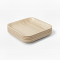 Biodegradable Disposable Square Areca Palm Leaf Plates 6" Pack of 25 EC0386