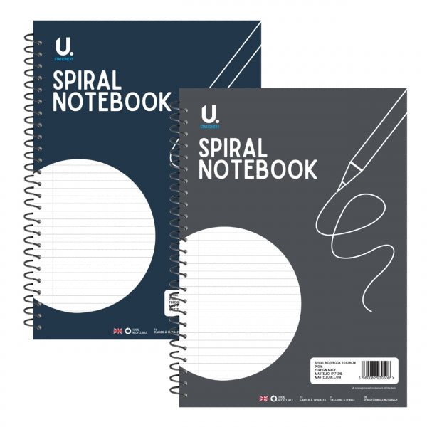 Spiral Writing Notebook Pad 28 x 20cm Assorted Colours P1016