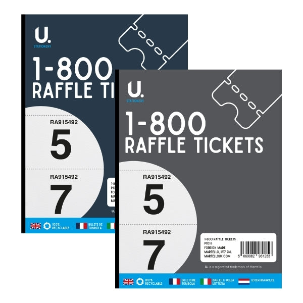 Raffle Book Tickets 1-800 14.6 x 11 x 0.9 cm P1018 A