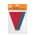 Holographic Paper Party Tri Cut Bunting Banner Garland Colourful P1428