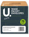 Wage Packet Salary Cash Envelopes Brown Envelopes 70 Pack P2224